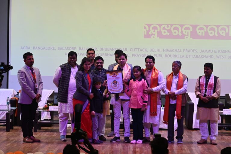 Dr. Ganeswar Mahanta receiving awards